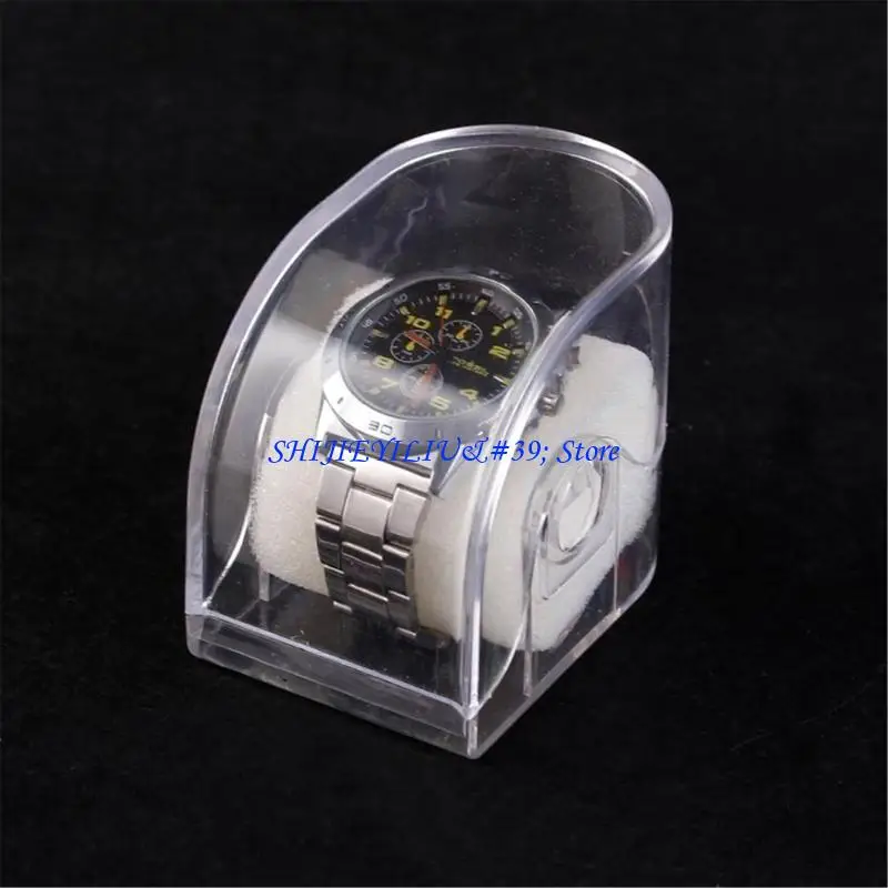 E21F Dustproof Scratch Resistant Watch Display Box Transparent Wristwatch