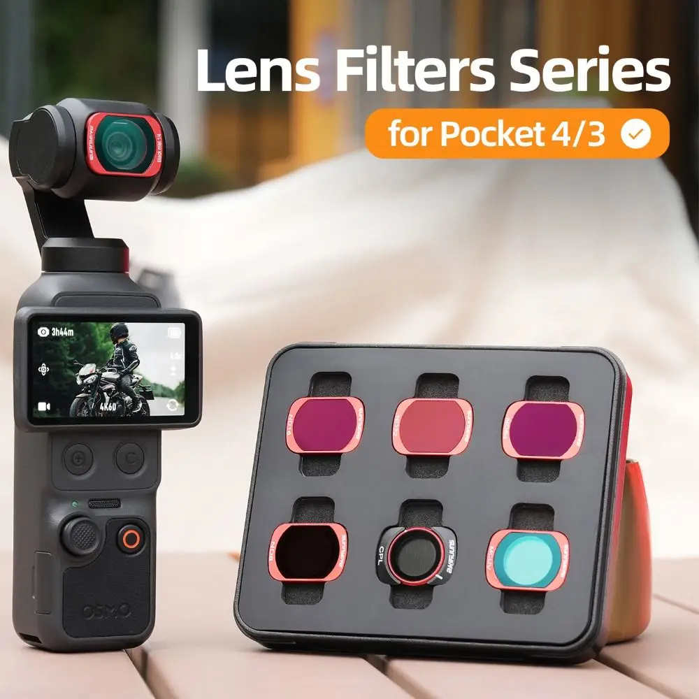 

Optical Glass Lens Filters MCUV/CPL Adjustable Filters Kit ND8 ND16 ND32 ND64 Lens Protector for DJI Osmo Pocket 4/3