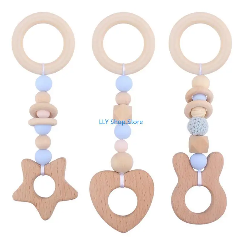 

T8UD Baby Teething Silicone Soother Clip Pacifier Holder Teeth Massage Toy