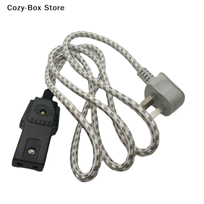[ZY]Floral Wiring Old-fashioned Double-hole Two-hole Rectangular Plug Rice Cooker Pot Kettle Wok Two-hole Aluminum Power Cord