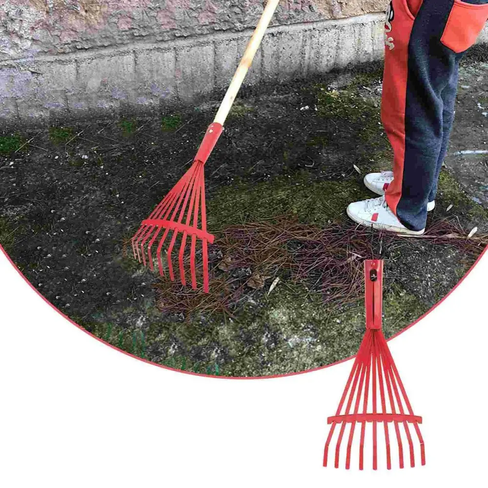 

High-carbon Steel Rake Leaf Rake Fallen Leaves Rake Garden Lawn And Yard Metal Rake Farm equipment Tools