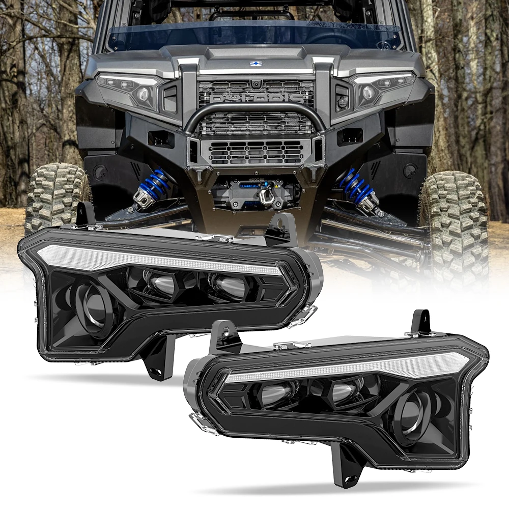 

LOYO 120W Headlights With High-Low Beams DRL Sequential Turn Signal Light For Polaris Xpedition XP/XP5/ADV/ADV5 2024 2025+