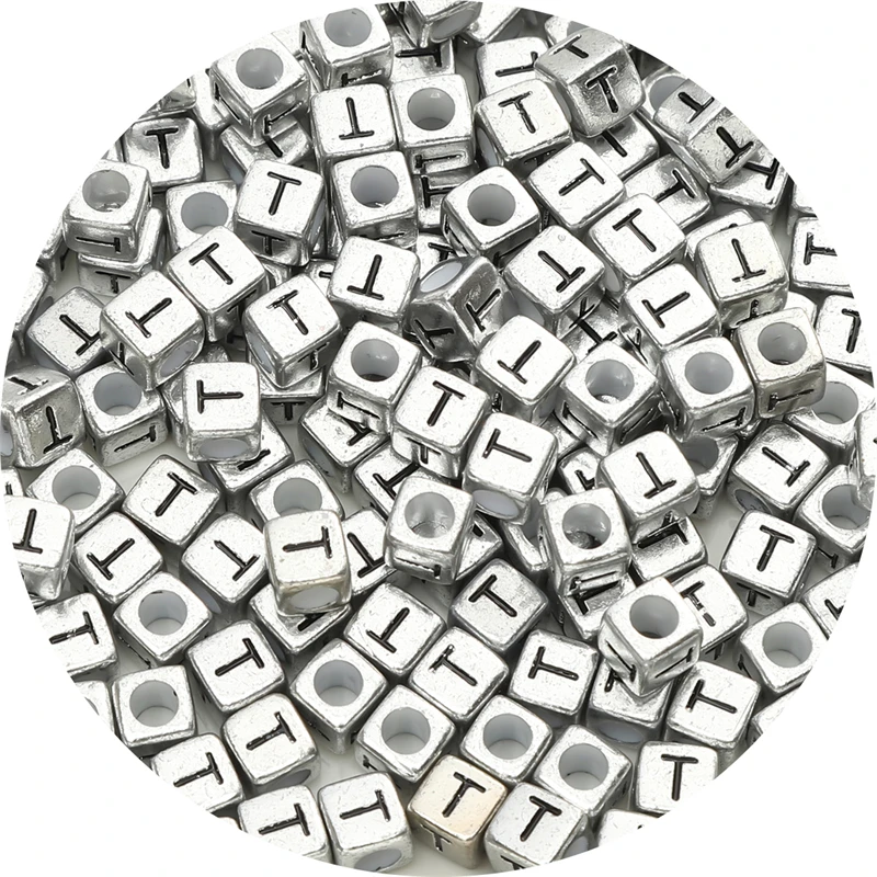 50Pcs Acrylic Letter Decoration Beads for DIY Bracelet Necklace