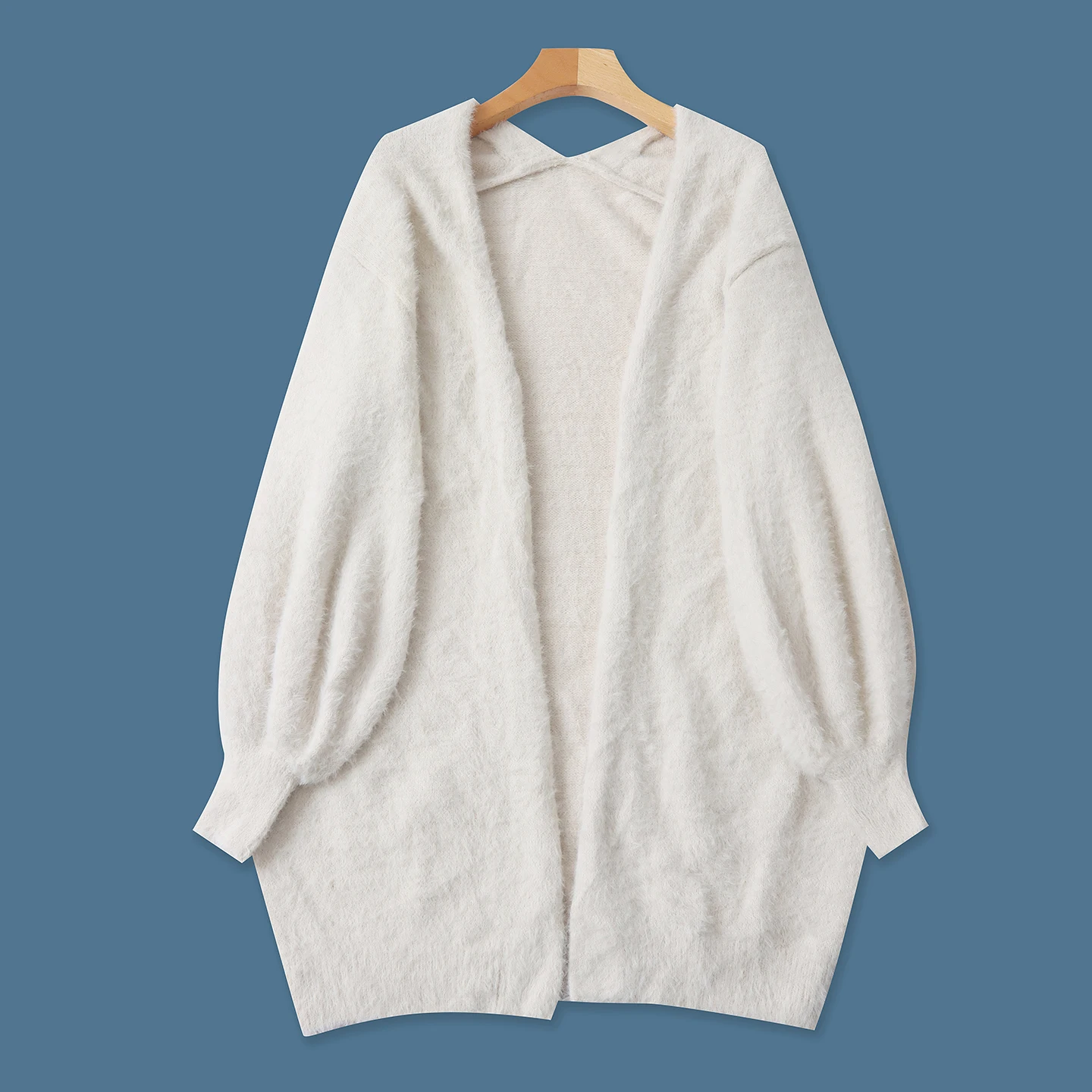 

Autumn Winter Women's Lazy Sle Soft Cozy Medium Length Knitted Open Cardigan Loose Slimming Warm oulder Wrap Coat