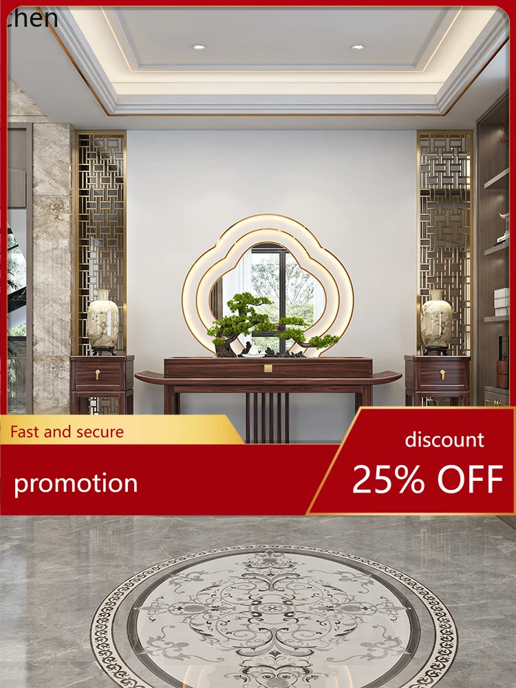 HT Ebony Solid Wood Entrance Table New Chinese-style mid-hall offering table Shrine Entry Light Luxury Entrance Platform