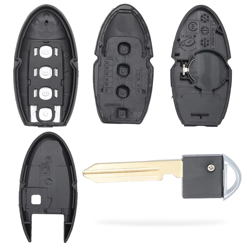 

KEYECU 4 Buttons Case for INFINITI FX35 FX37 FX50 G25 G35 G37 Q40 Q60 QX70 Auto Smart Remote Control Key Shell Cover Fob