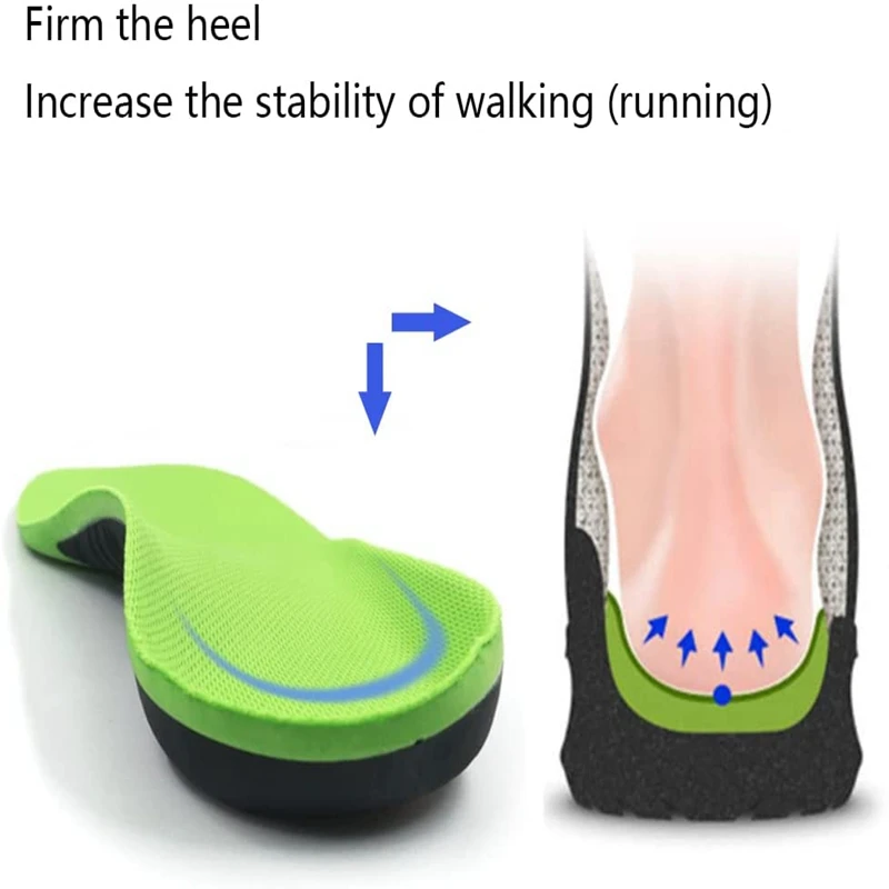 1 Pair Orthopedic Insoles Relieve Foot Pain Sports Insoles Breathable Sweat Arch Support Soles for Shoes Unisex Shoe Accessories
