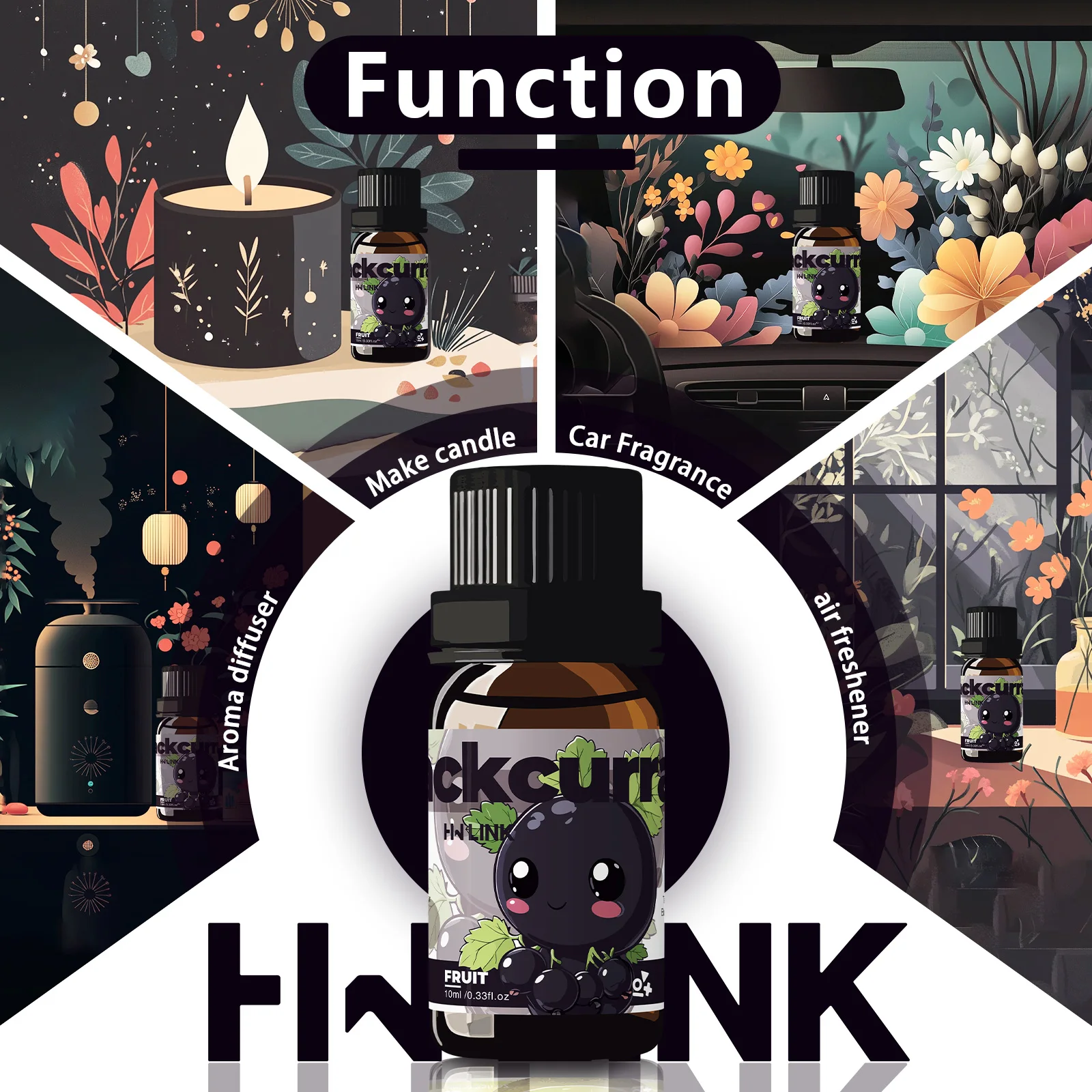 10ml Blackcurrant Fragrance Oils For Humidifier Diffusers Home Long-Lasting Fragrance