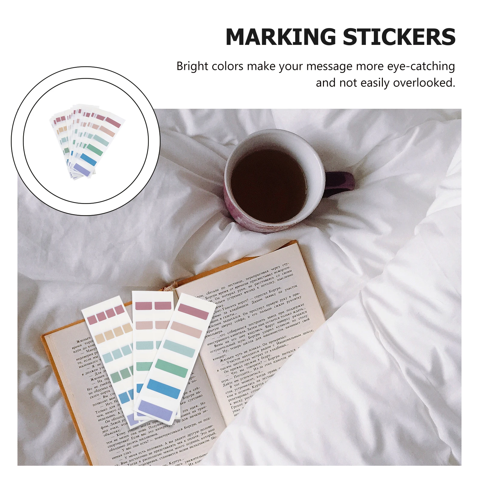 

Fluorescent 3 Packs Colored Tabs Book Stickers Memo Office Supplies Adhesive Note Pad Marking Stickers