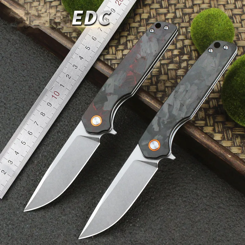 KESIWO GT961 D2 Blade Carbon Fiber Handle Flipper Ball Bearing Tactical Pocket Utility Camping Outdoor Hunting Folding Knife