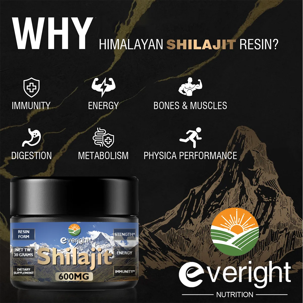 Shilajit Resin 6500mg for Boost Energy - Enhance Liver Metabolism Lowering Blood Sugar Anti-Fatigue Energy Support Keep Active