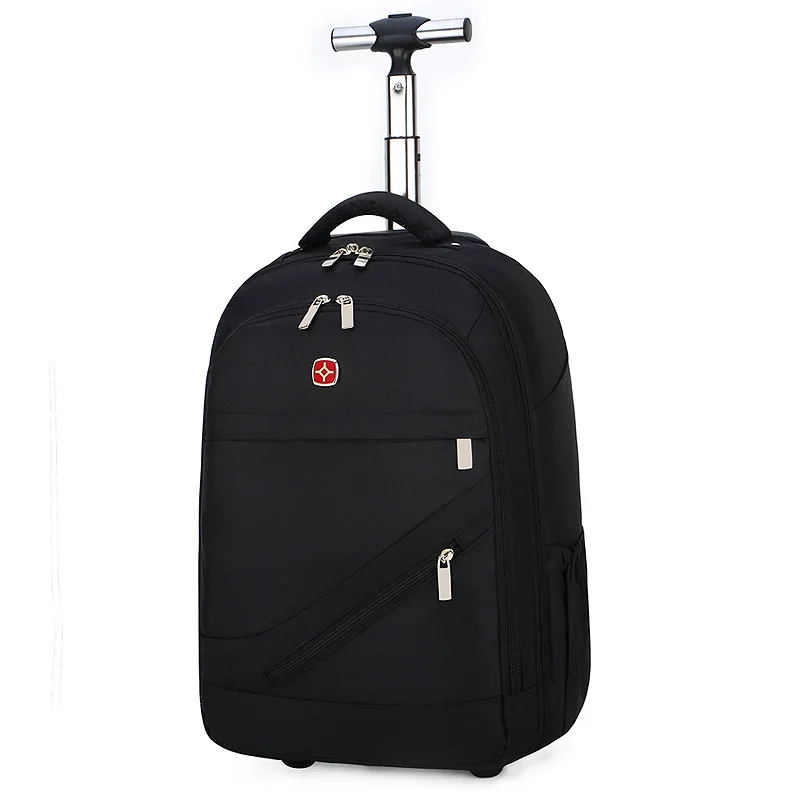 Oxford Trolley School Bag For Travel Large Capacity Waterproof