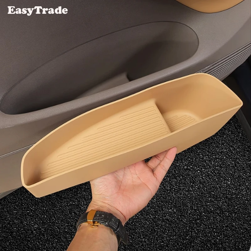 For DENZA D9 2022-2024 Accessories Car Front Door Storage Box Silicone Gate slot Pad Anti-slip Scratch Resistant