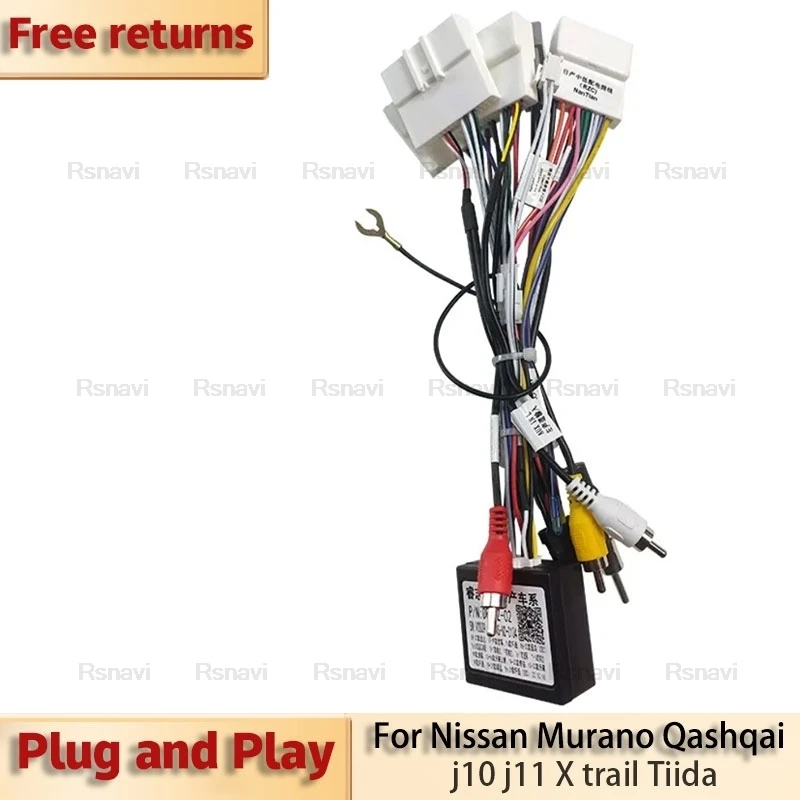 

Car Radio Stereo Wiring Harness Cable Adapter Android 16pin For Nissan Murano Qashqai j10 j11 X trail Tiida