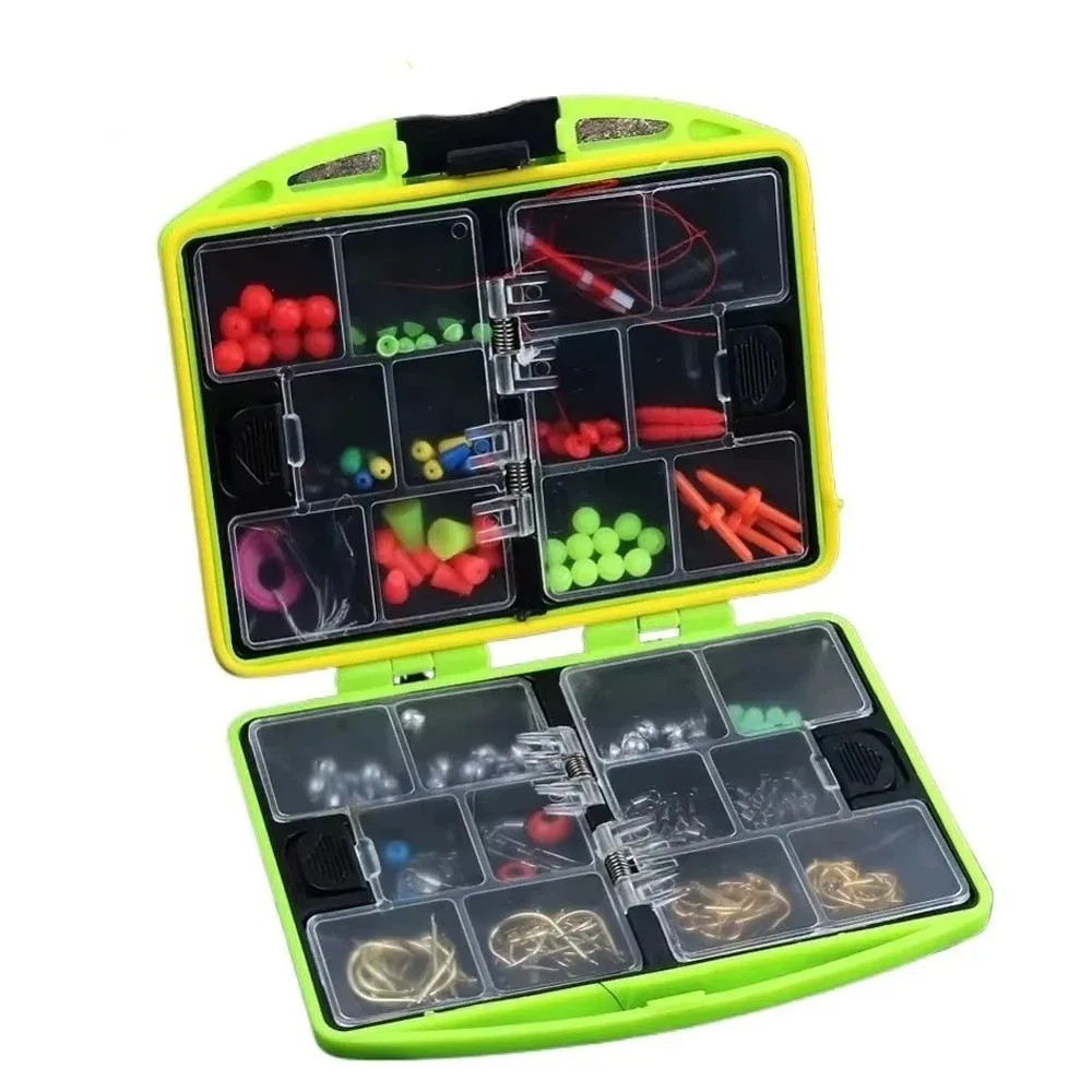 

Professional Fishing 184pcs Fishing Accessories Kit Sinker Weights Hook Fishing Set Beads Fishing Swivels Tackle Box Fishing