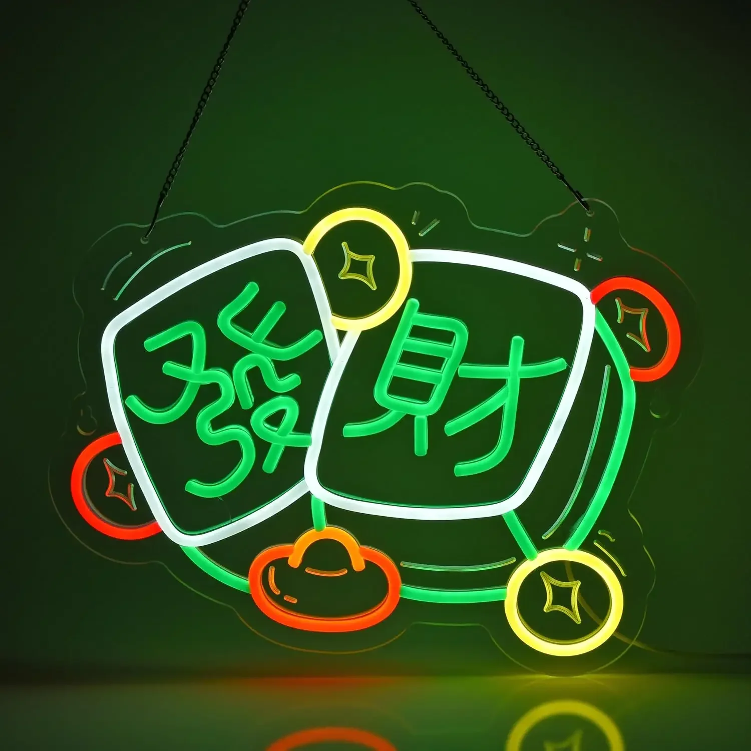 

Get Rich Neon Sign LED Neon Lights Hanging Wall Decor for Restaturant Shop Bar Market Company Café Party Home Decor USB Dimmable
