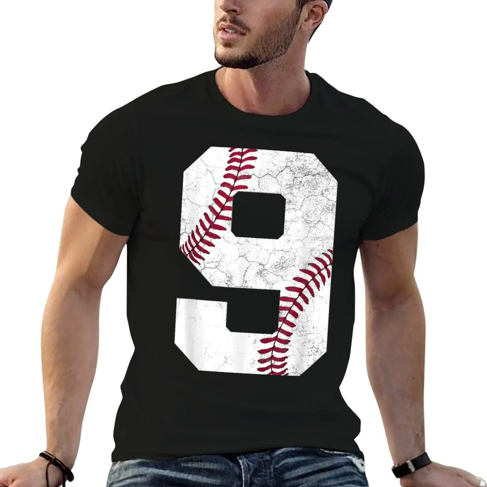 9Th Birthday Baseball Boys Kids Nine 9 Ninth Gift T-Shirt Aesthetic clothing tshirts personalised plain black t shirts men