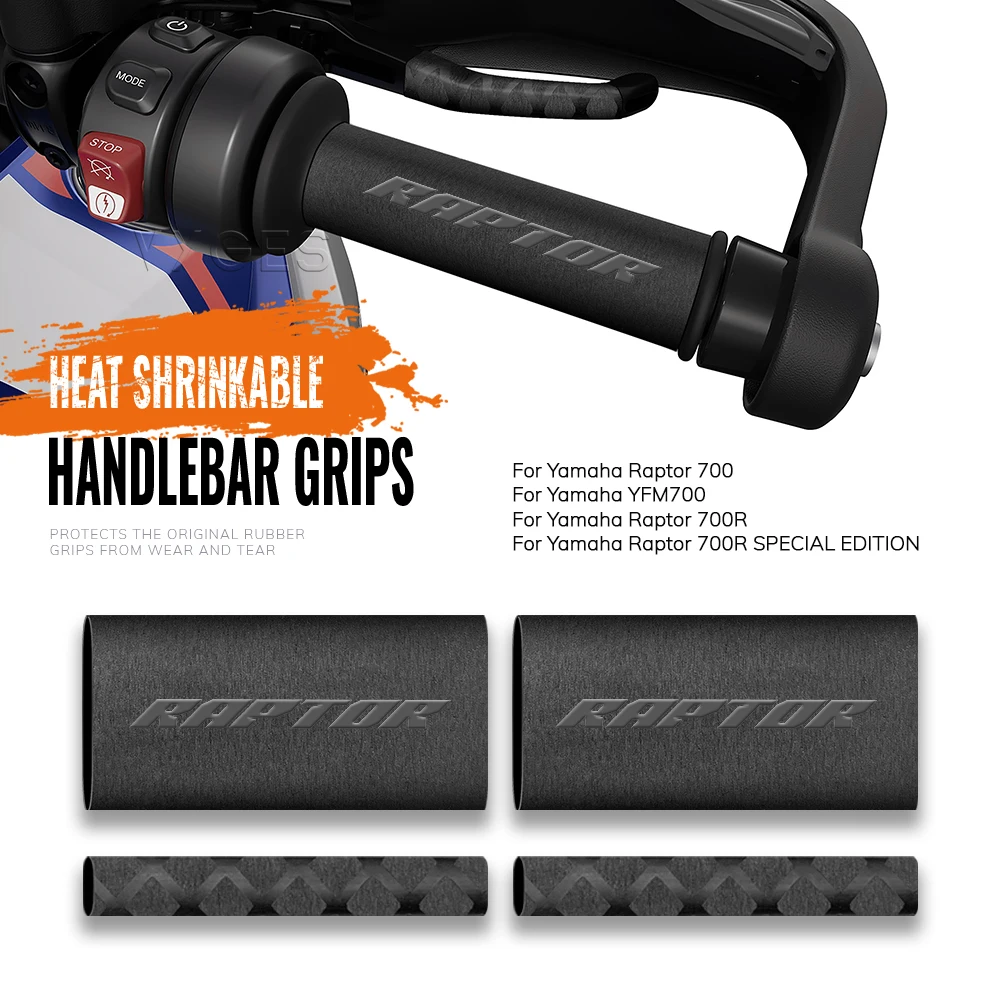 Motorcycle Heat Shrinkable Handlebar Grips For Yamaha Raptor 700 700R YFM700 Raptor700 Clutch Brake Lever Cover Grip Glove