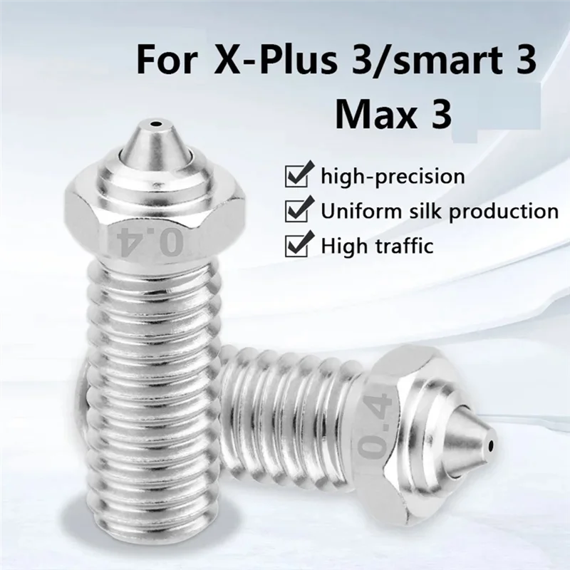 

B47B-Bimetal Nozzle 0.4Mm Nozzle For QIDI Q1-Pro/X-Max 3/X-Plus 3/X-Smart 3 Plated Copper Hardened Steel Nozzle