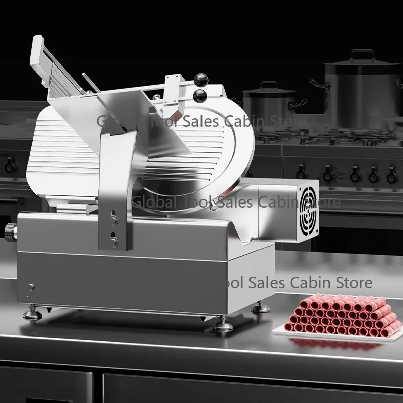550w Fully Automatic Commercial New Meat Slicer High Manganese Steel Blade Knife Frozen Cooked Meat Slicer Cutting Machine