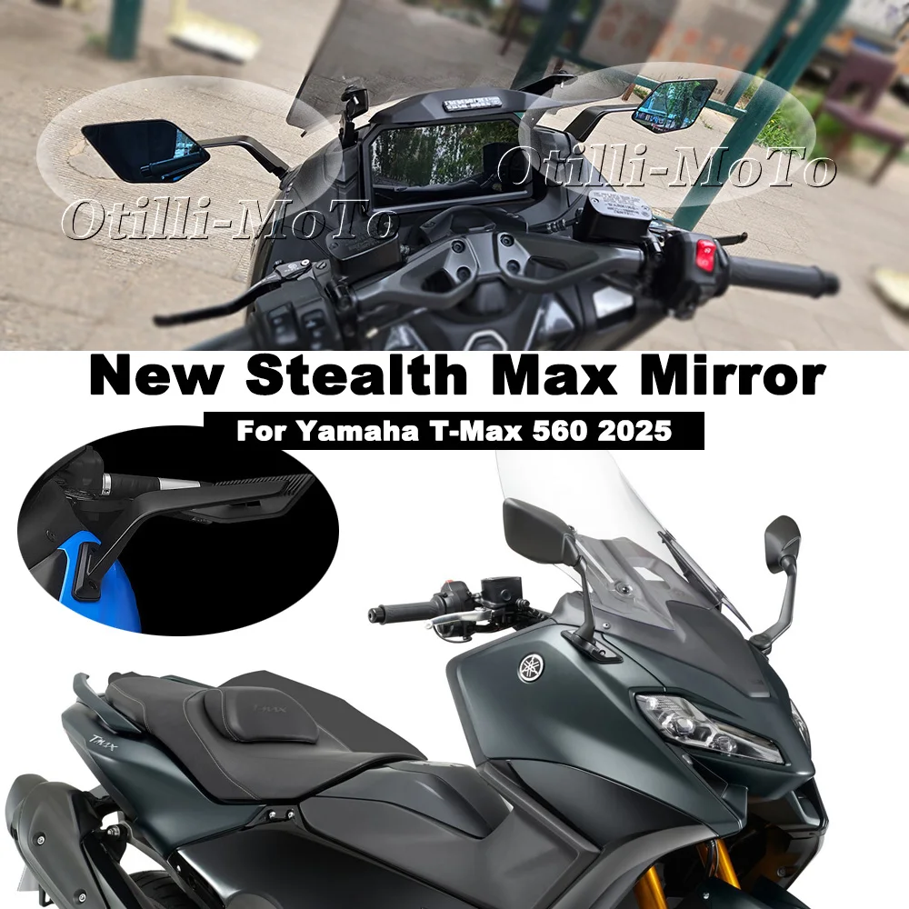 

For YAMAHA T-MAX560 TMAX560 2025- New Motorcycle Tech Max Rear View Mirrors Foldable Adjustable Aluminum Mirror Accessories TMAX