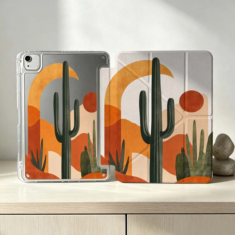 

Desert Cactus Illustration Soft For iPad Pro Air mini 6 5 4 3 2 1 11th 10th 6th 5th M5 M4 M3 M2 9gen Foldable 3Y Tablet Case