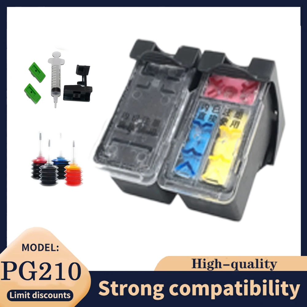 PG-210 PG210 CL-211 for Canon PG210XL CL211XL 210 Ink Cartridge for Canon Pixma IP2700 IP2702 MP240 MP250 MP260 MP270 Printer