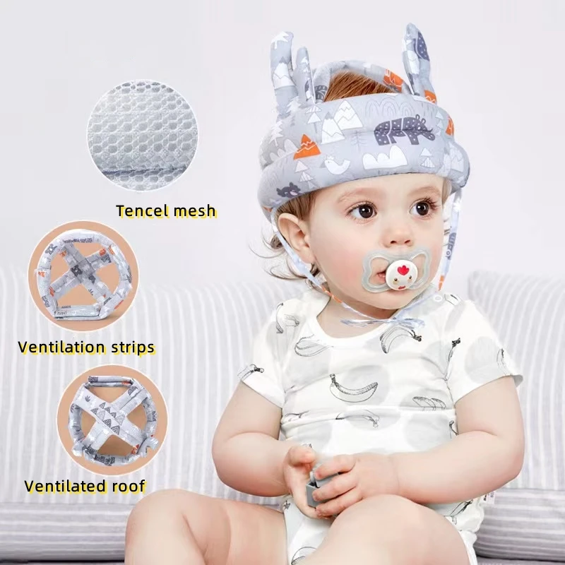 1 PCS Baby Safety Helmet Head Protection Hat Toddler Walk Crash Cap Adjustable Protective Headgear