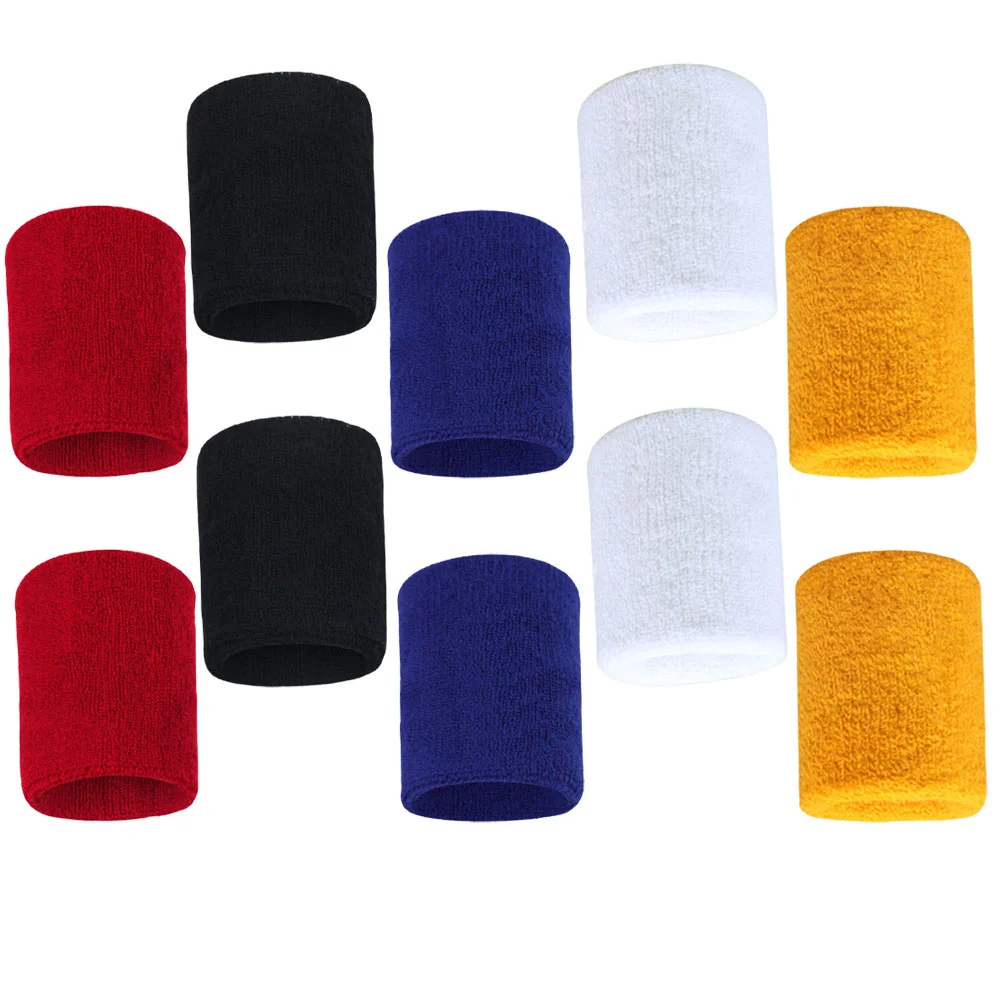 10 Pcs Sports Towels for Sweat Wrist Strap Protectors Breathable Straps Fitness Work Out Gym