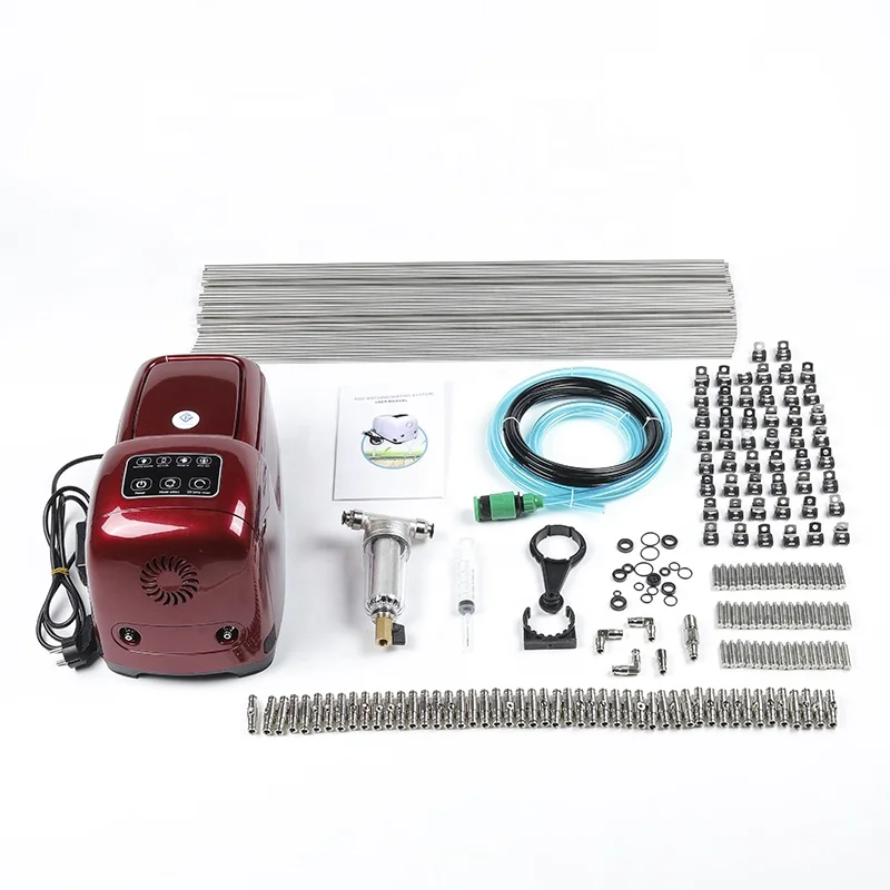 High Pressure Steel Water Misting System 250W 2.0L/min Fog Pump Sprayers with 50pcs Nozzle for Garden Use