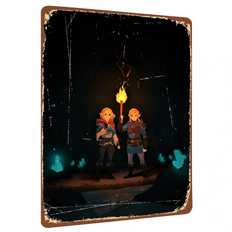 Custom Game Character Metal Wall Art Cave Adventure Theme Decorative Painting Living Room Bedroom Decoration