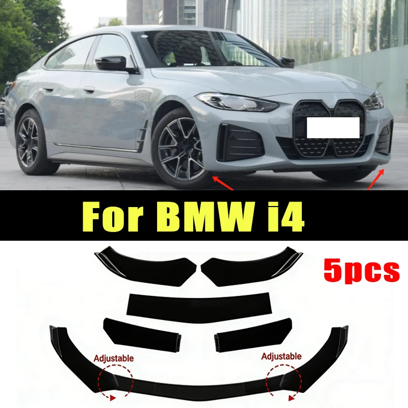 

5Pcs ABS Material Universal Car Front Bumper Separator Bumper Lip Body Kit Duck Lip Separator For BMW I4 Car Accessories