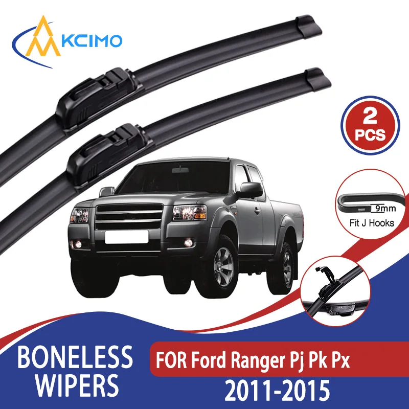 

For Ford Ranger Pj Pk Px 2011-2015 Car Wiper U-type Soft Rubber Boneless Wiper HD Quiet Durable Automotive Wiper 24"+16"