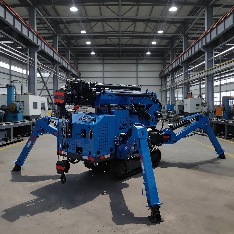Providing Excellent Stability 3-16Ton Compact Spider Crane with Wide Outrigger and Low Center of Gravity Design
