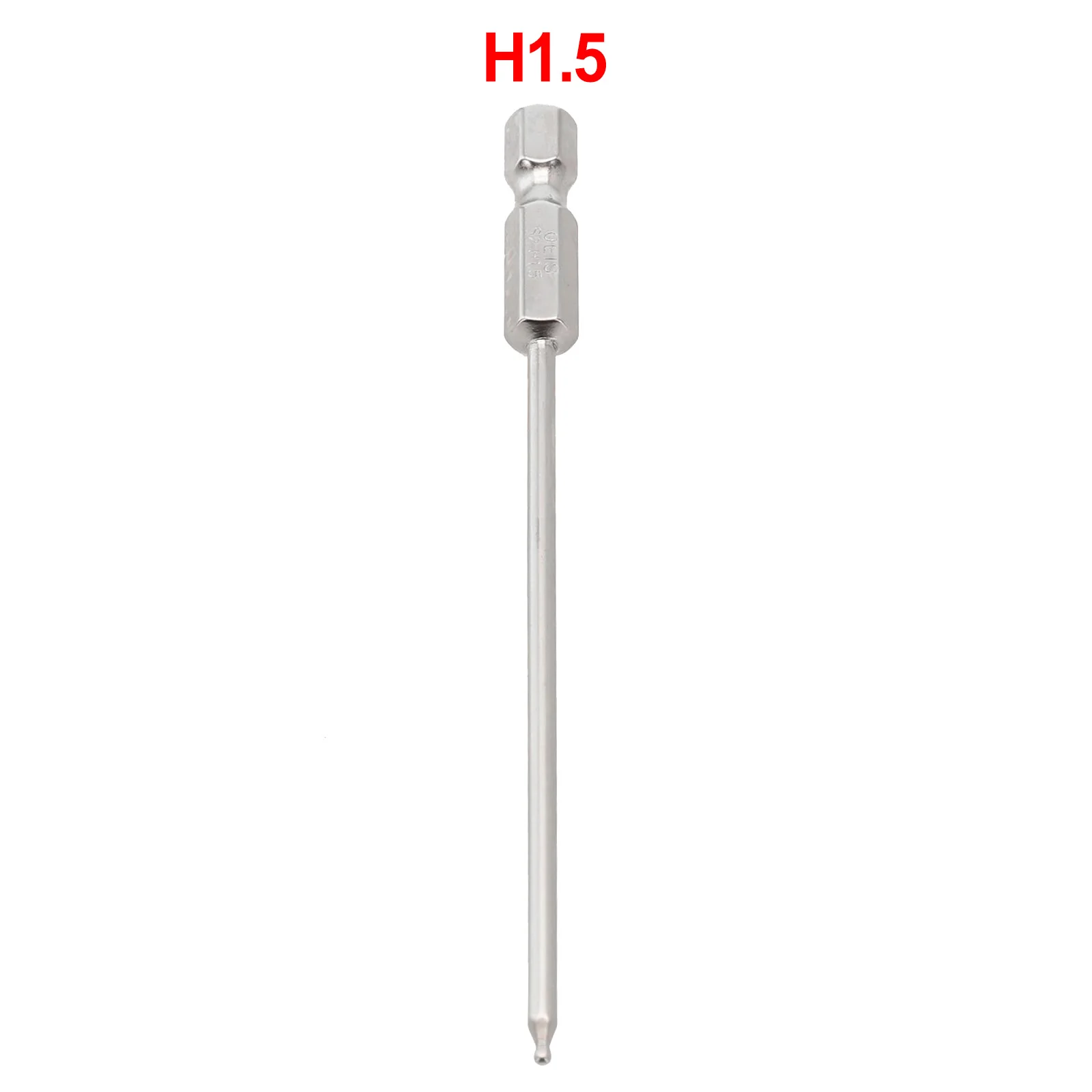 100mm Ball End Screwdriver Bit H1.5 2 2.5 3 4 5 6 8 10 6.35mm Hex Shank Driver Bit Magnetic Metric Alloy Steel Tool Part