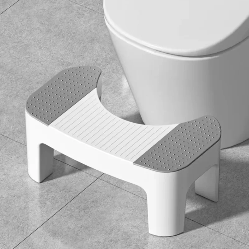 Toilet Step Stool Anti-Slip Squatting Aid Heavy Duty Bathroom Footrest Kids Training Small Bench Furniture