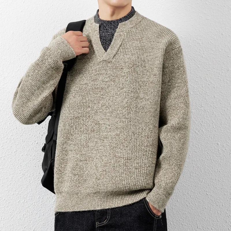 

Мужской трикотаж V-Ne, теплый базовый слой, повседневный Sle, зимняя мода, внутренняя одежда, ленивый Sle, молодежный дизайн, удобная посадка