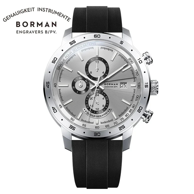 BORMAN New Sport Watches Self-wind Mechanical Automatic Watch Men Luminous Waterproof Watch Rubber Strap Watch reloj hombre