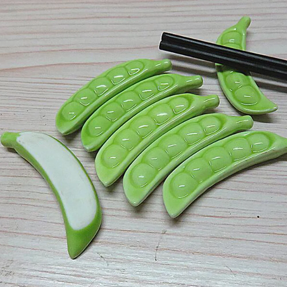 

5Pcs Ceramic Vegetables Style Chopstick Holder Spoon Fork Stand Elegant Tableware Rest for Home Dining Chopstick Rack Prevent