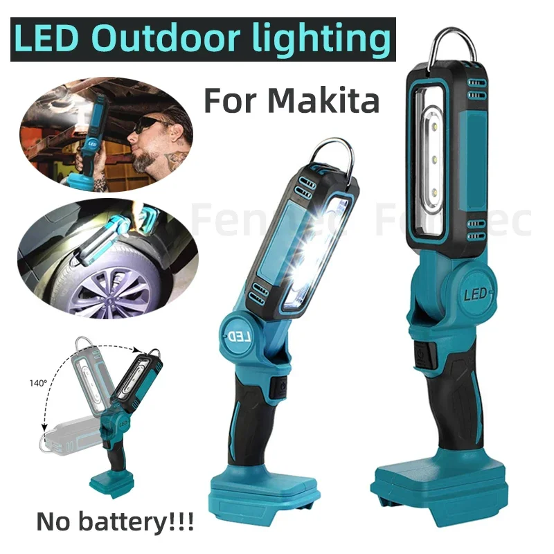 

Outdoor Flashlight Portable Floodlight Suitable for Makita Without Battery Multi-function Repair Camping Lighting Tool Light