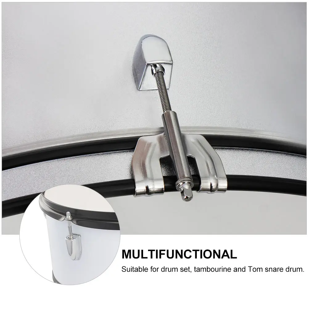 

8Sets Silver Snare Drum Lugs Double-End Metal Connectors Replacement Drum Set Accessories Double-End Lugs Instrument Supplies