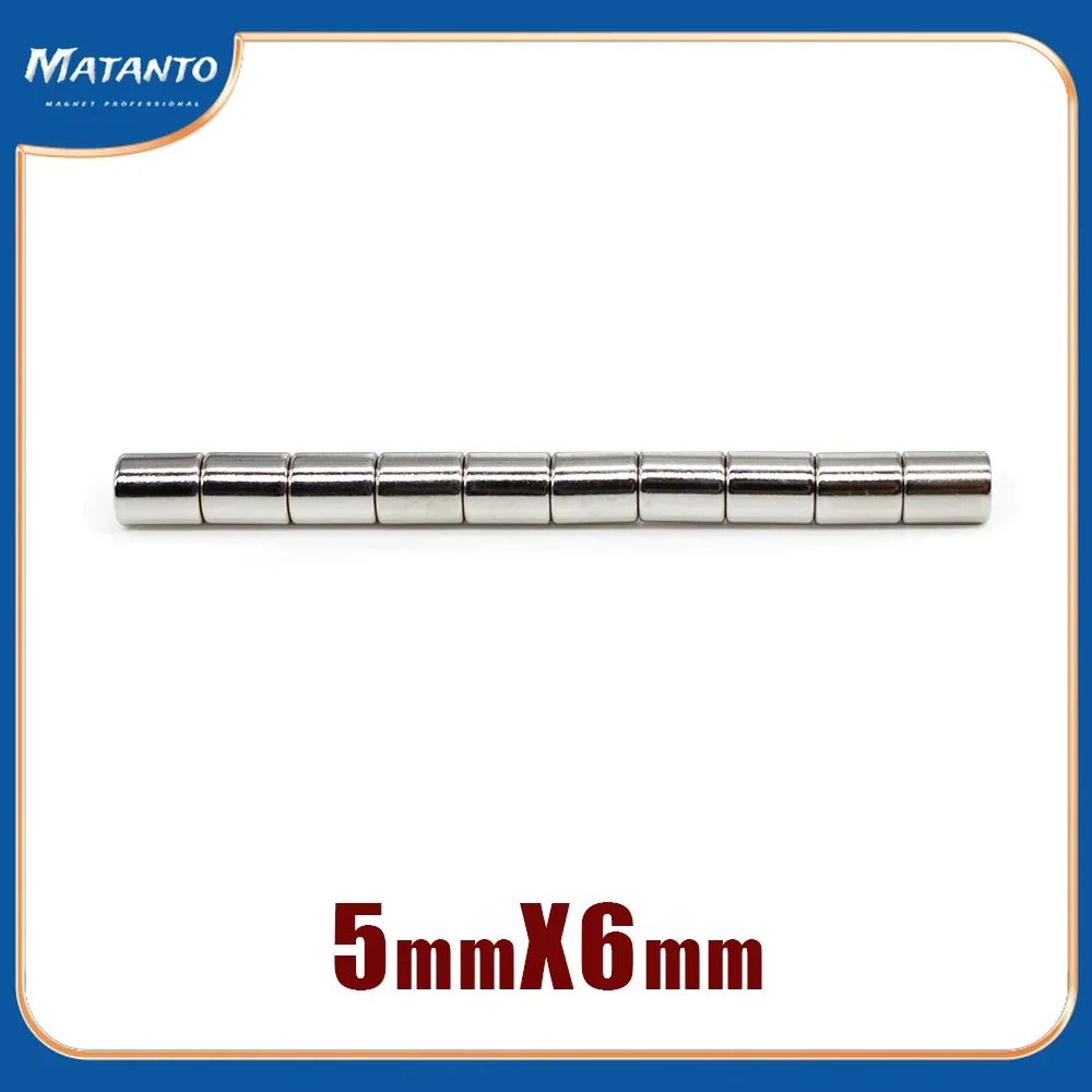 

20/50/100/200/300/500PCS 5x6 Strong Round Magnets 5mm x 6mm Powerful Strong Magnets 5x6mm Small Permanent Neodymium Magnet 5*6