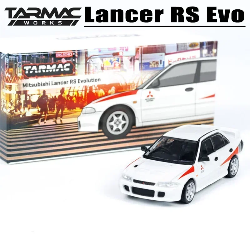 Tarmac Works 1/64 미쓰비시 랜서 RS Evo 합금 장난감, 자동차 다이캐스트 금속 모델 선물