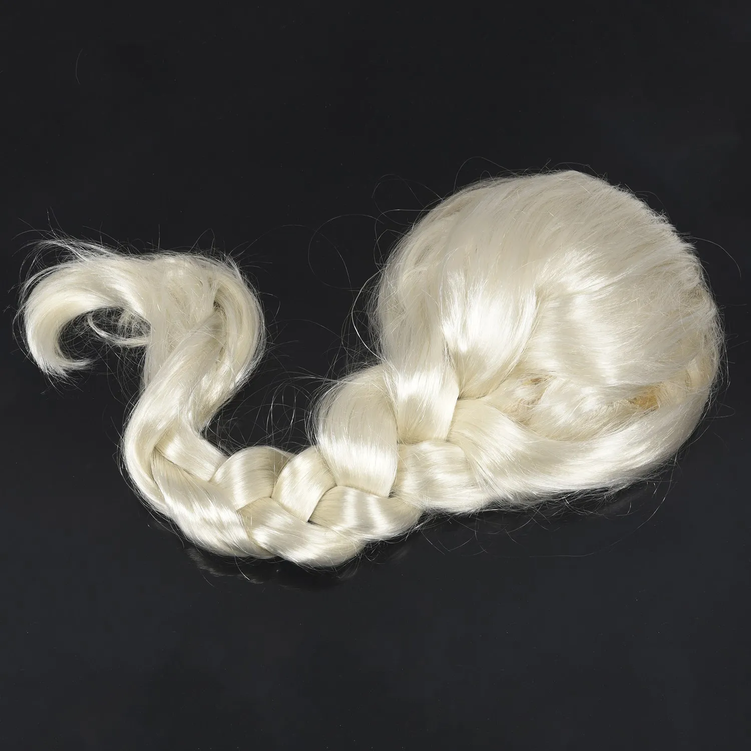 Linda peruca adulta trança dourada clara vestir-se