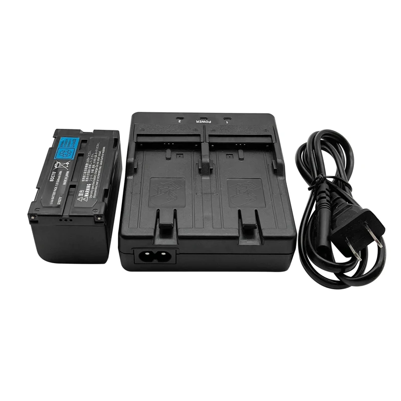 1pcs SK CDC68 Dual Charger and 2pcs SK BDC70 Battery For SET/FX /CX /SX/ DX /ES/ PS/OS Total Stations Surveying EU US Plug