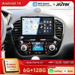 JIUYIN Car Radio For Nissan Juke YF15 2010-2014 Multimedia Navigation 2 din Android 14 2din Autoradio CarPlay Stereo