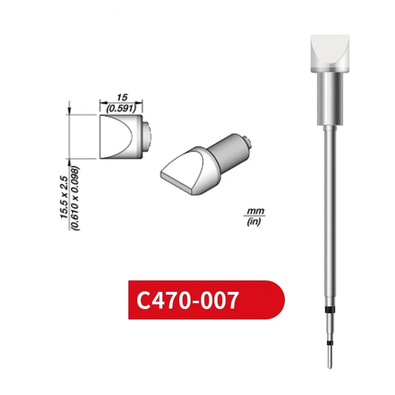 

C470 007 Soldering Tip For T470 Handle Compatible for Jbc HDE Soldering Station C470 Replacements Tools