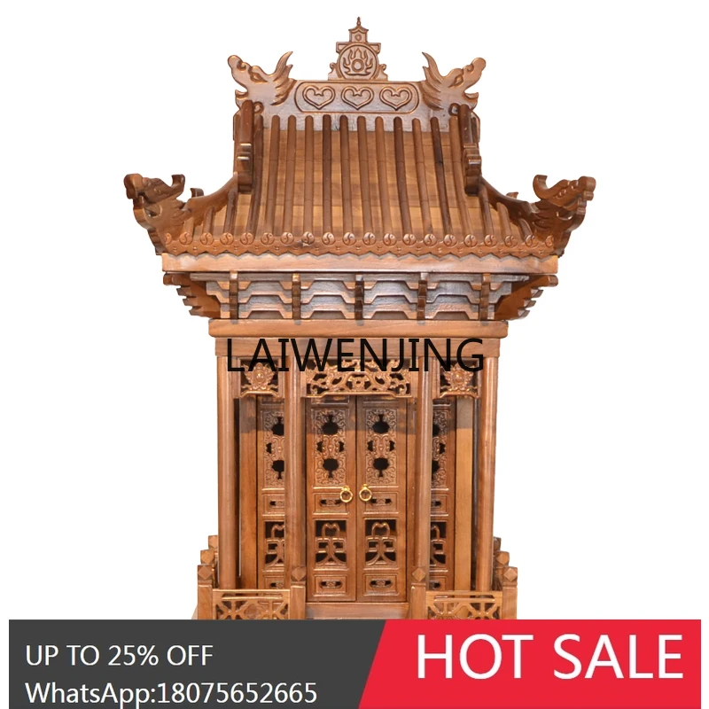 

Solid wood Buddhist niche with door Chinese style God of Wealth Buddhist platform