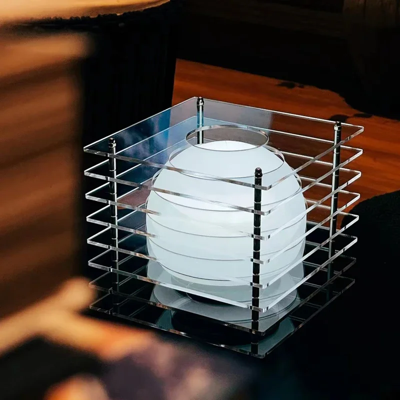 2026 USB ديكور المنزل مصابيح غرفة النوم الاكريليك اللون اللون قابلة للشحن بجانب خزانة مصباح الطاولة تزيين غرفة الدعائم ليلة Lighti #1