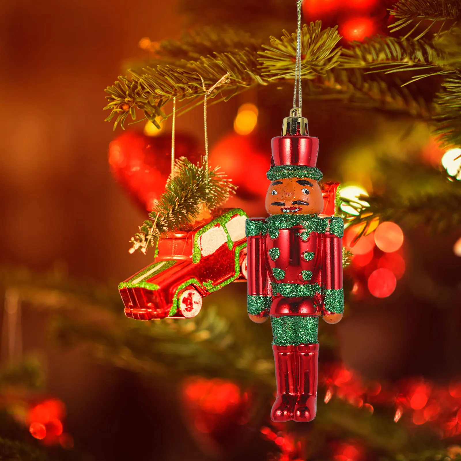 

3Pcs Hanging Christmas Nutcracker Pendant Unique Design Ornament for Holiday Home Wedding Anniversary Decoration Gift Idea